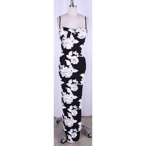 Floral Appliqué Maxi Dress